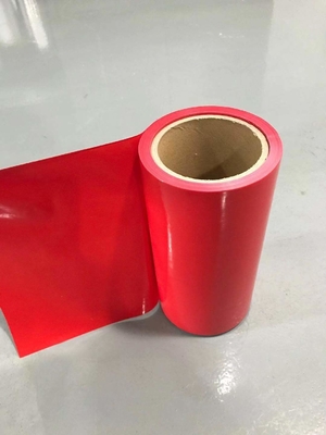 Revêtement de version enduit de silicone de HDPE de film de version de HDPE de couleur rouge pour des bandes de mousse