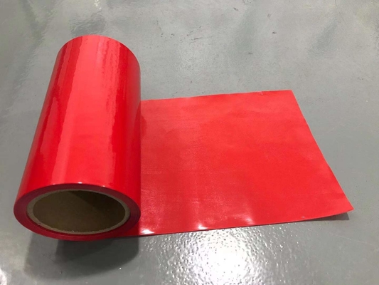Revêtement de version enduit de silicone de HDPE de film de version de HDPE de couleur rouge pour des bandes de mousse