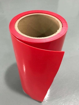 Revêtement de version enduit de silicone de HDPE de film de version de HDPE de couleur rouge pour des bandes de mousse