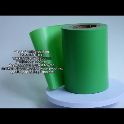 Feuille de plastique stratifiée croisée de HDPE de 100 de micron de film bandes de polyéthylène