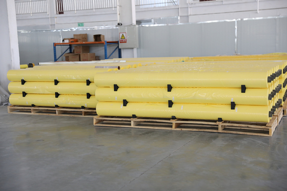 Film d'enveloppe en HDPE jaune dimensionnel 70um pour ramassage du coton CP770