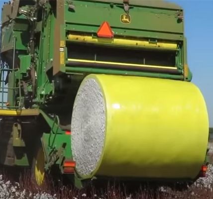 Film d'emballage à balles de coton jaune pour ramasseuse CP690 CP770