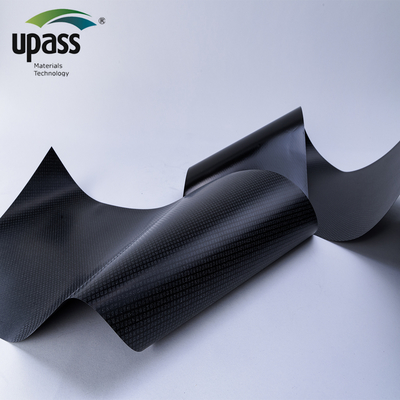Matériau de surface en plastique laminé à l'aide d'une pellicule croisée en HDPE pour une membrane de toiture imperméable au bitume modifiée au polymère autoadhésif