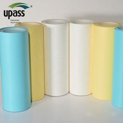 Rouleaux Jumbo Personnalisés Papier Kraft PE Couché Silicone Recto Papier sulfurisé Blanc Jaune Bleu pour Moulage par soufflage