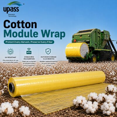 UV Resistant Cotton Module Wrap with RFID Tracking for Cotton Picker Outdoor Field Storage