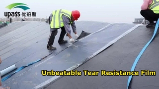 Film laminé croisé antidérapant haute résistance en PEHD pour sous-couche de toit/membrane étanche